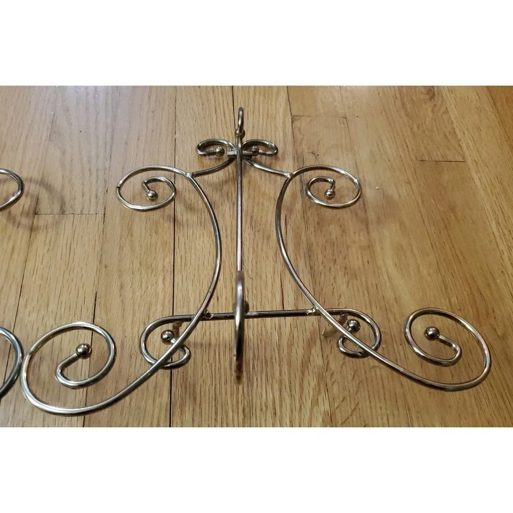 Vintage Brass Gold Metal Picture Stand Easels Set of 2 Hollywood Regency‎